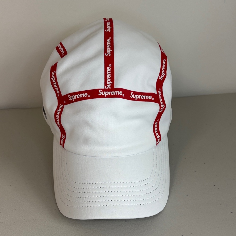 Supreme Gore-Tex Camp Cap White Red | FW20 Taped Seam WINDSTOPPER Hat M/L